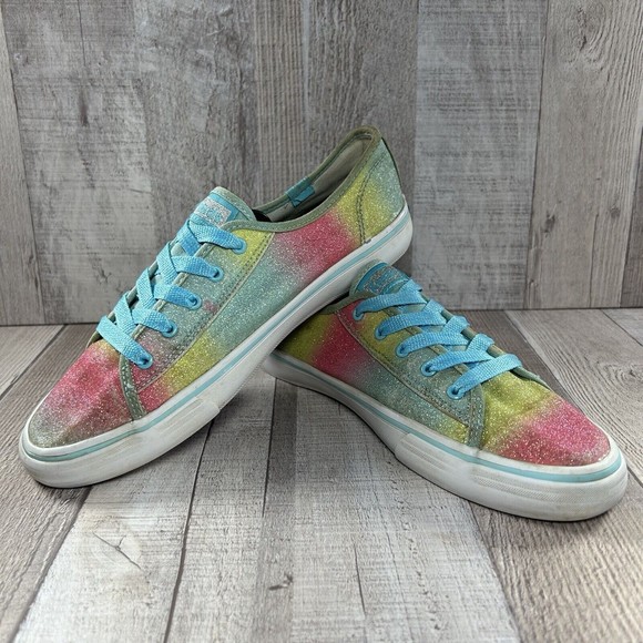 Keds Double Up Glitter Rainbow Girls Sneakers Multicolor Size 5 M KY55181 - Picture 2 of 16